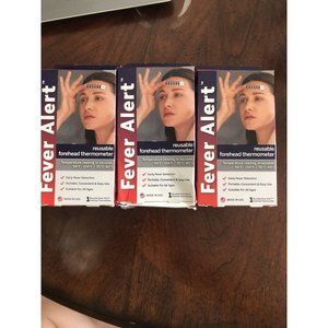3 Fever Alert Reusable Forehead Thermometer Strip NIB, 3 Pack
